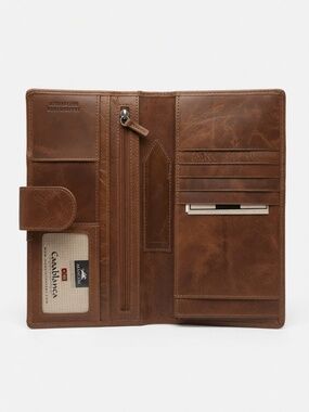 Mancini Casablanca Leather RFID Passport Travel Organizer - New with Box